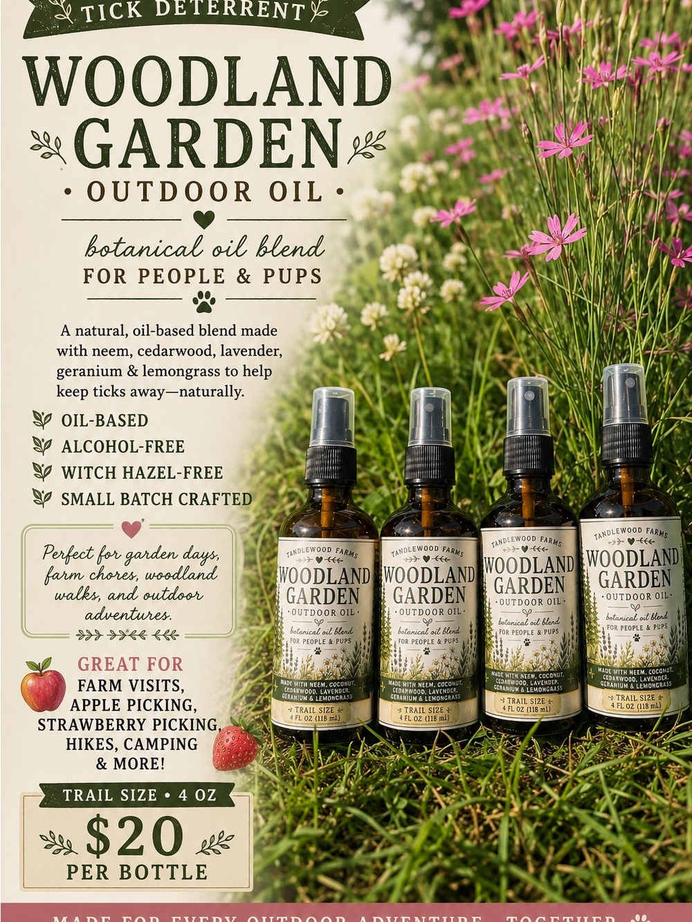 Natural Tick and bug oil